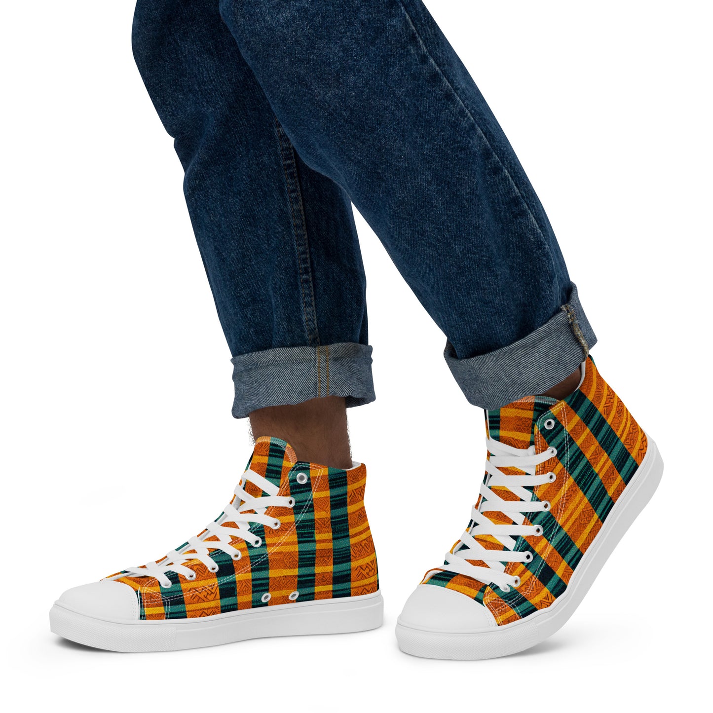 Sunset & Surf Men’s high top canvas shoes