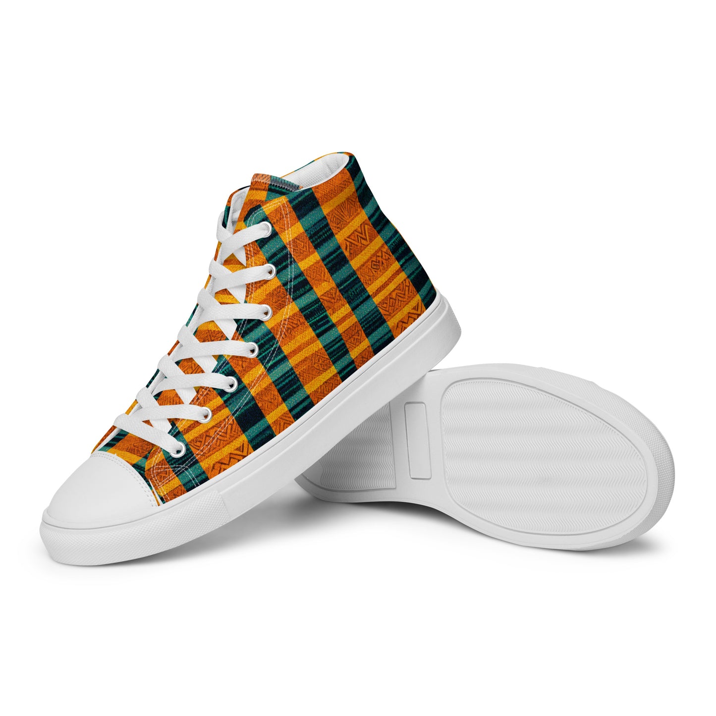 Sunset & Surf Men’s high top canvas shoes