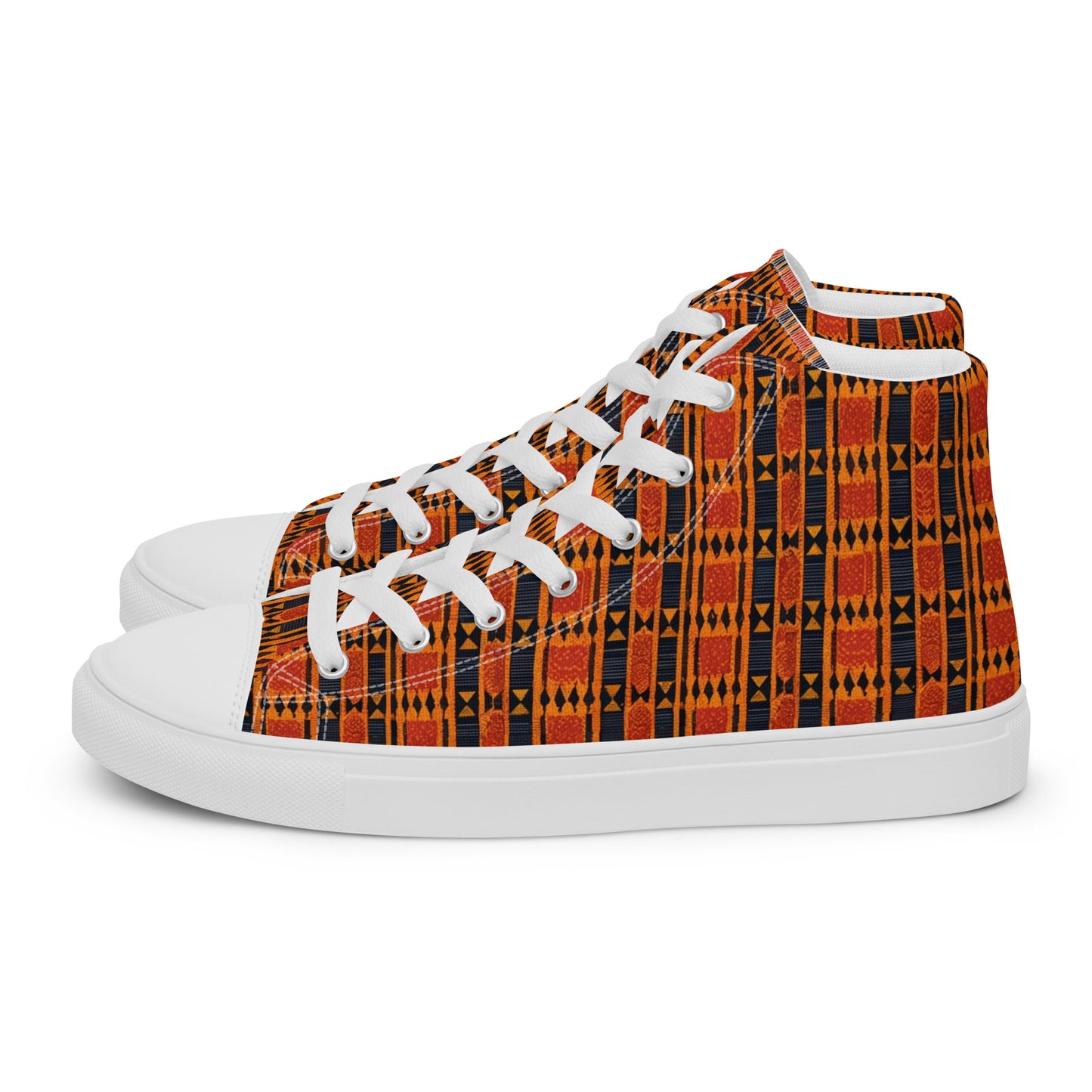 Maasai Stripe Mirage Men’s high top canvas shoes