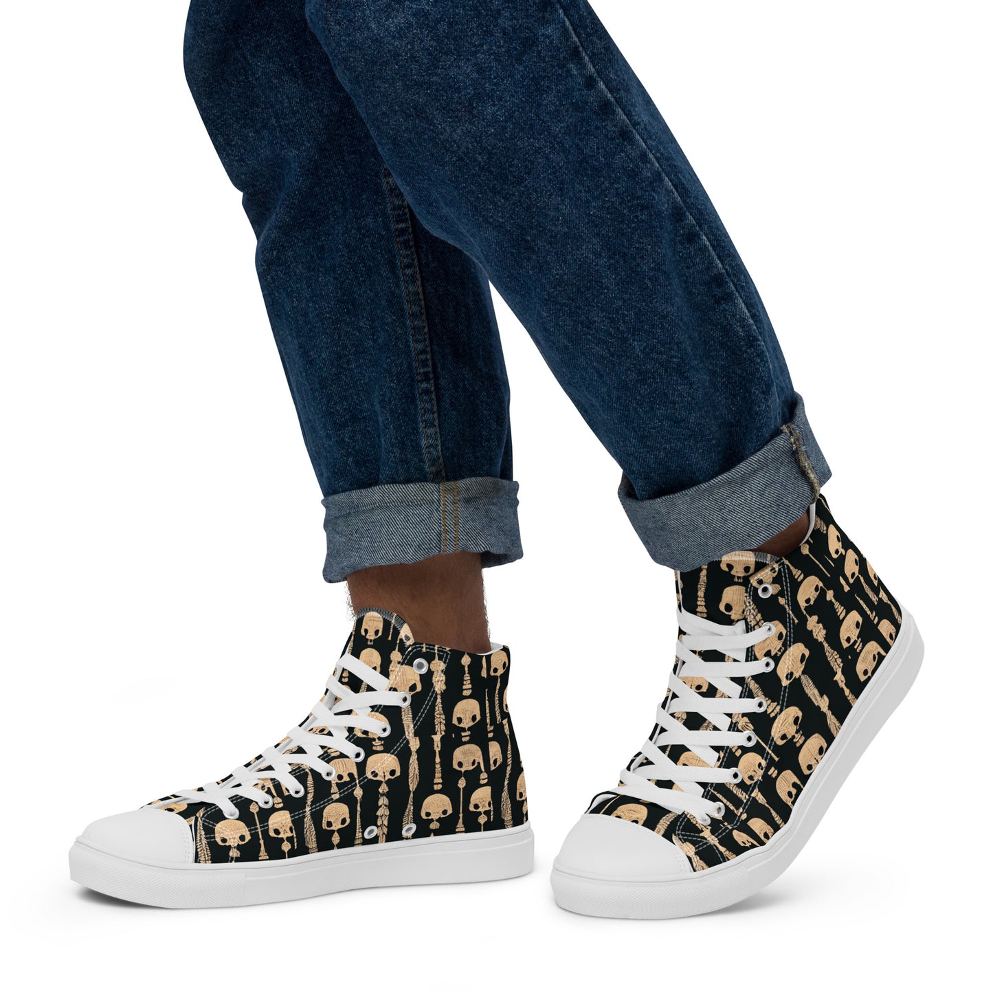 Boney Abstractions Men’s high top canvas shoes