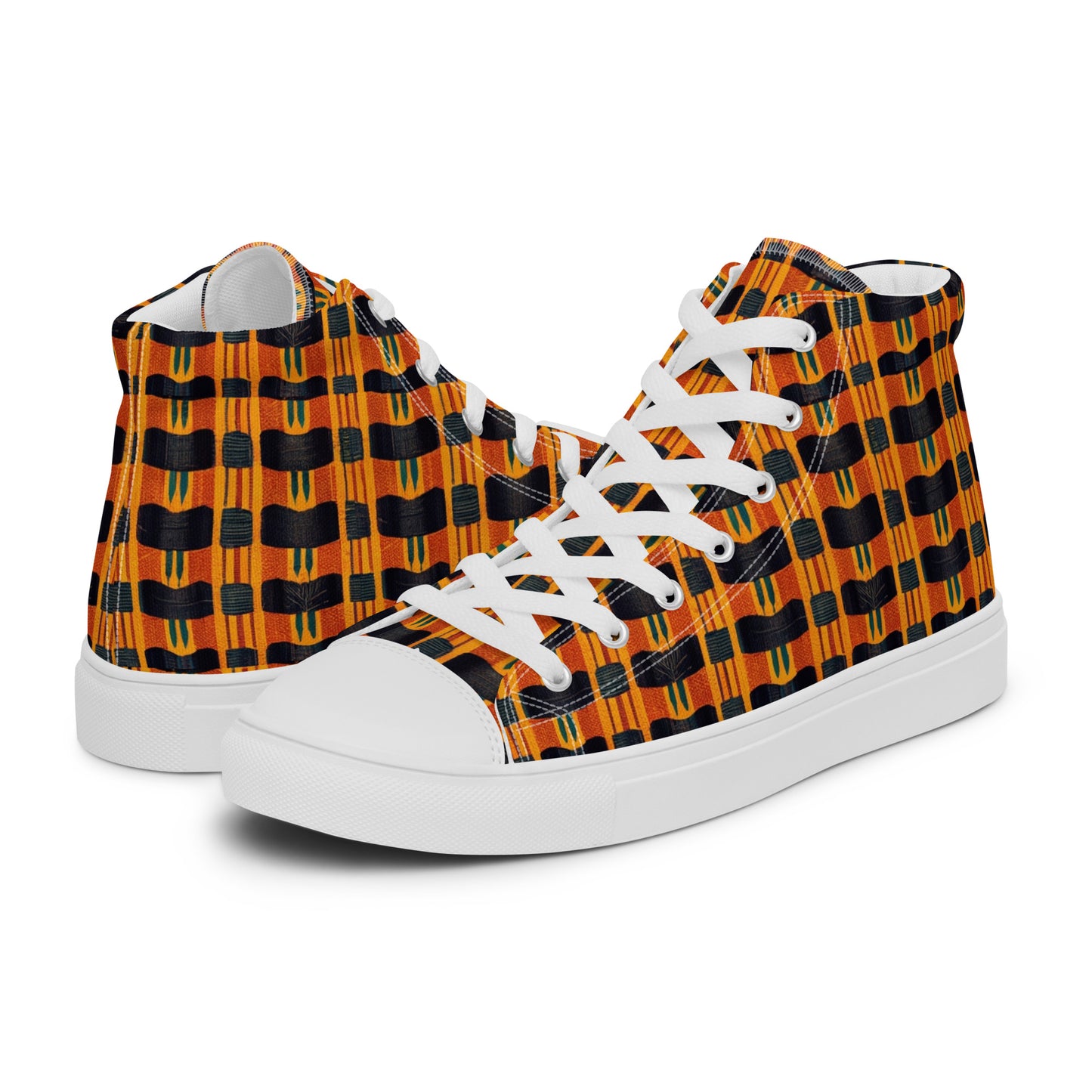 Lusaka Loomed Landscape Men’s high top canvas shoes