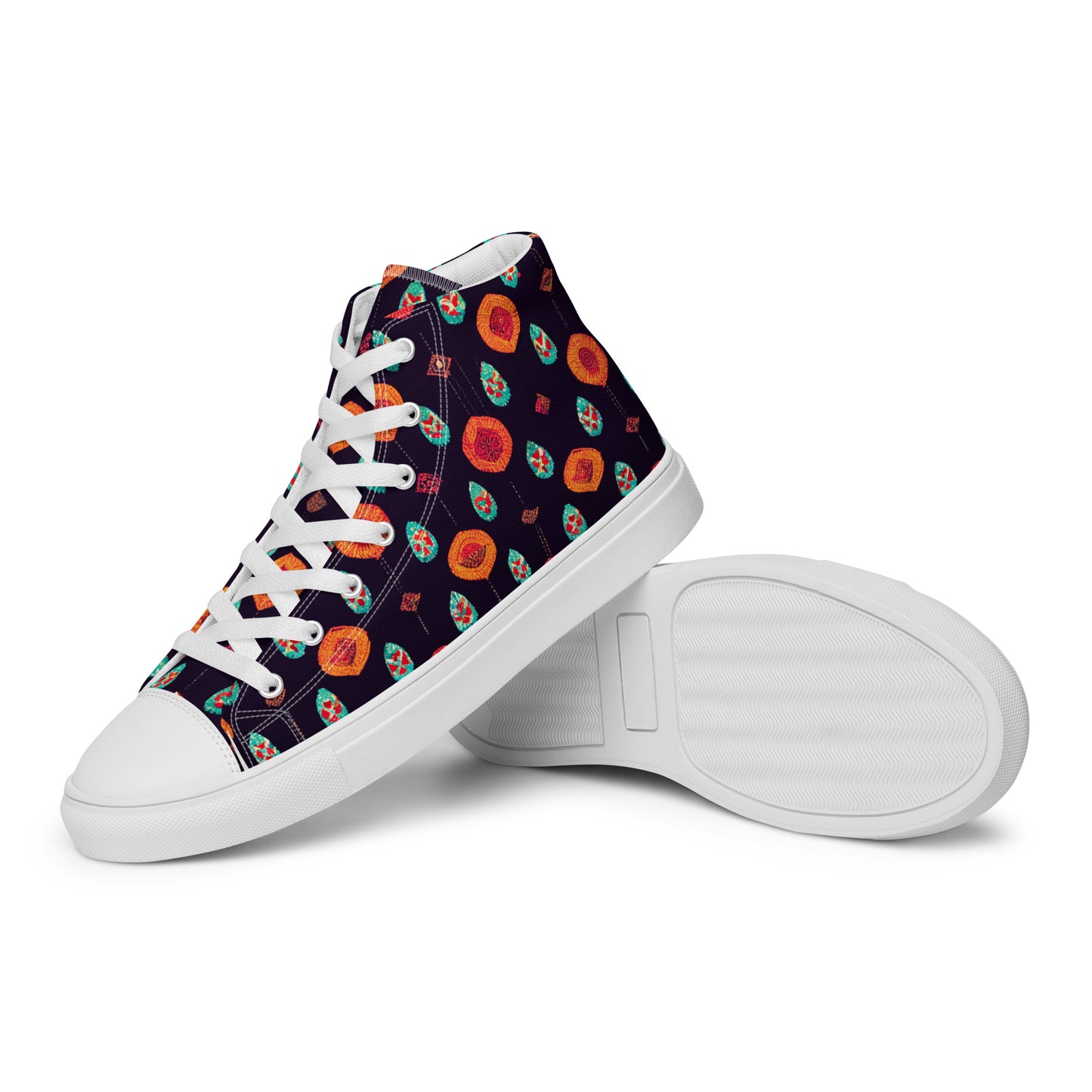 Free Spirited Flora Men’s high top canvas shoes