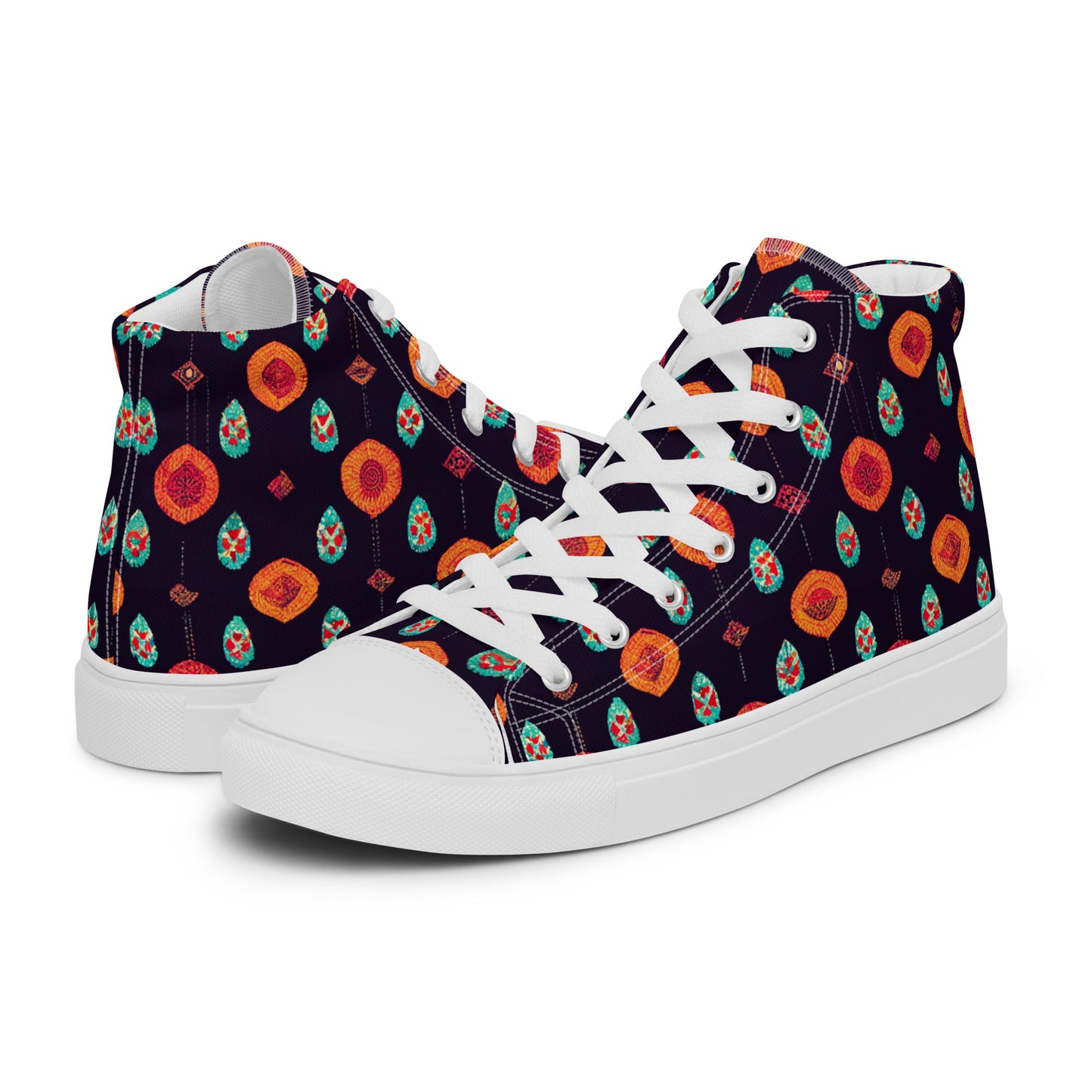 Free Spirited Flora Men’s high top canvas shoes