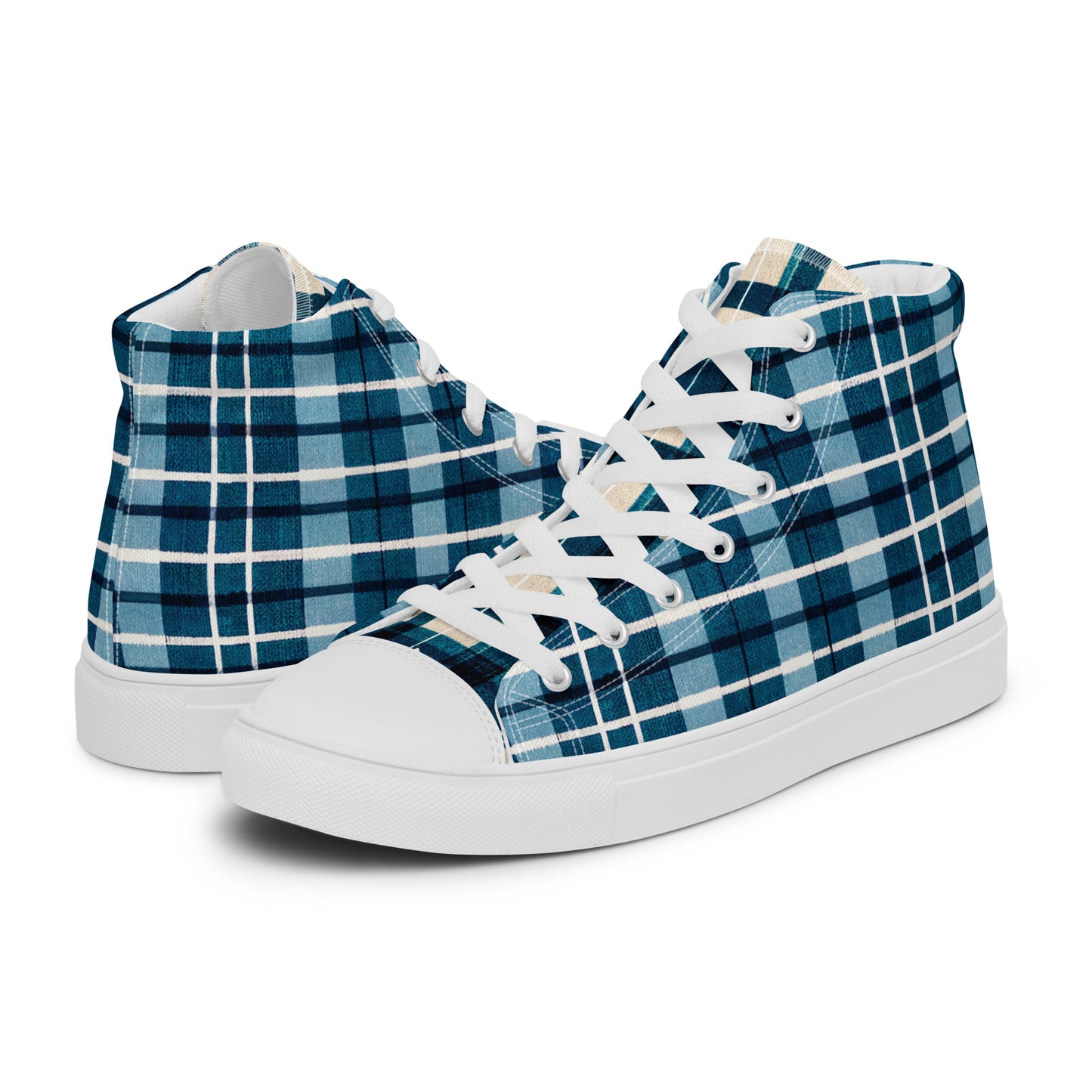 Scotsman’s Skyward Plaid Men’s high top canvas shoes