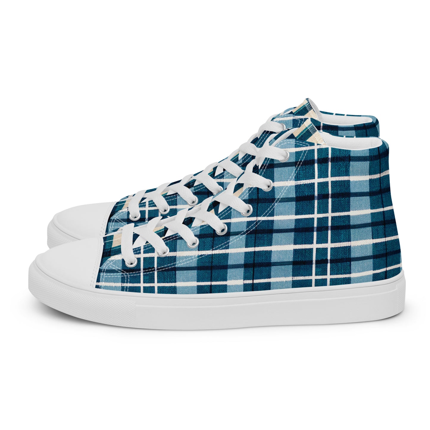 Scotsman’s Skyward Plaid Men’s high top canvas shoes