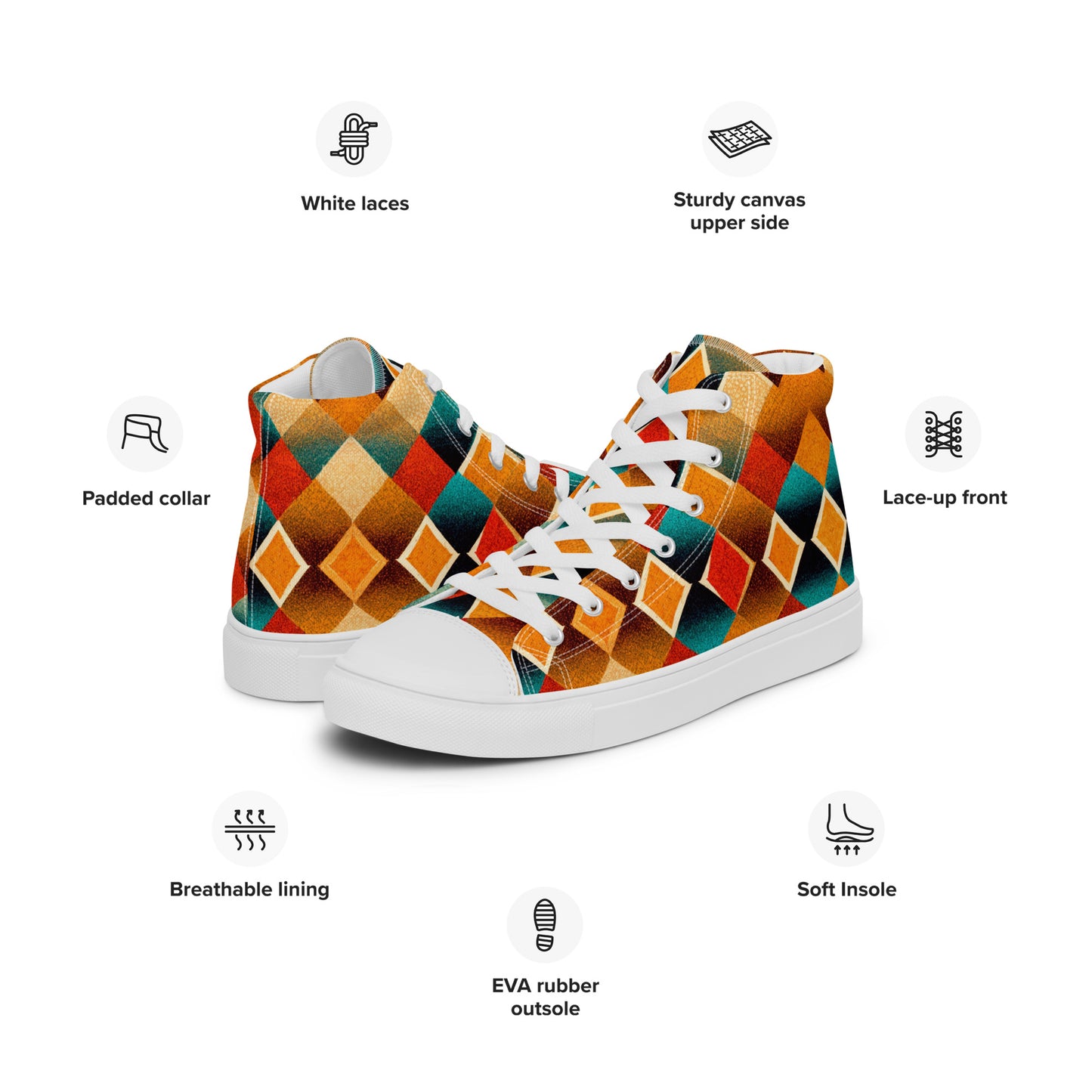 Elemental Weave Men’s high top canvas shoes