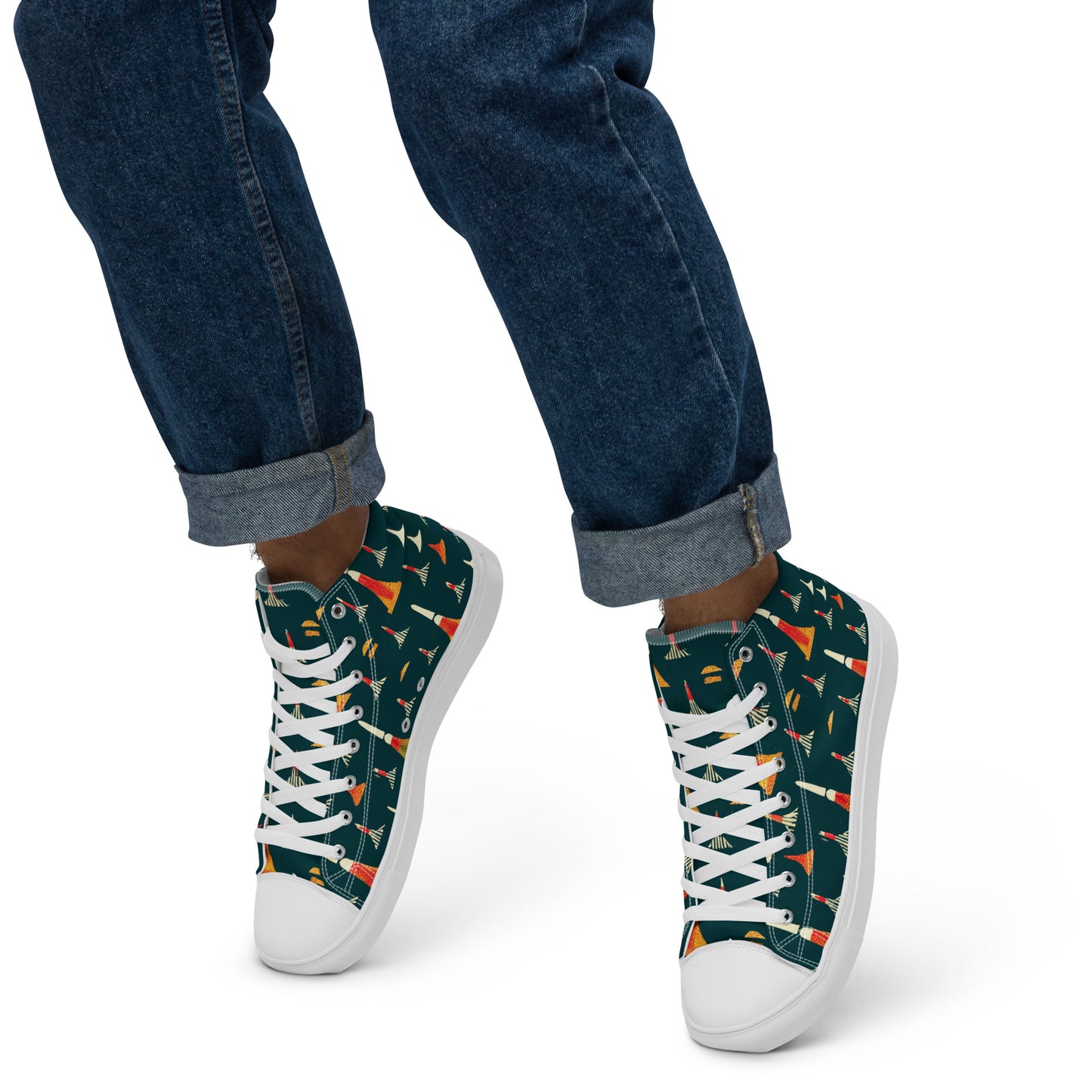 Ode to a Story Men’s high top canvas shoes