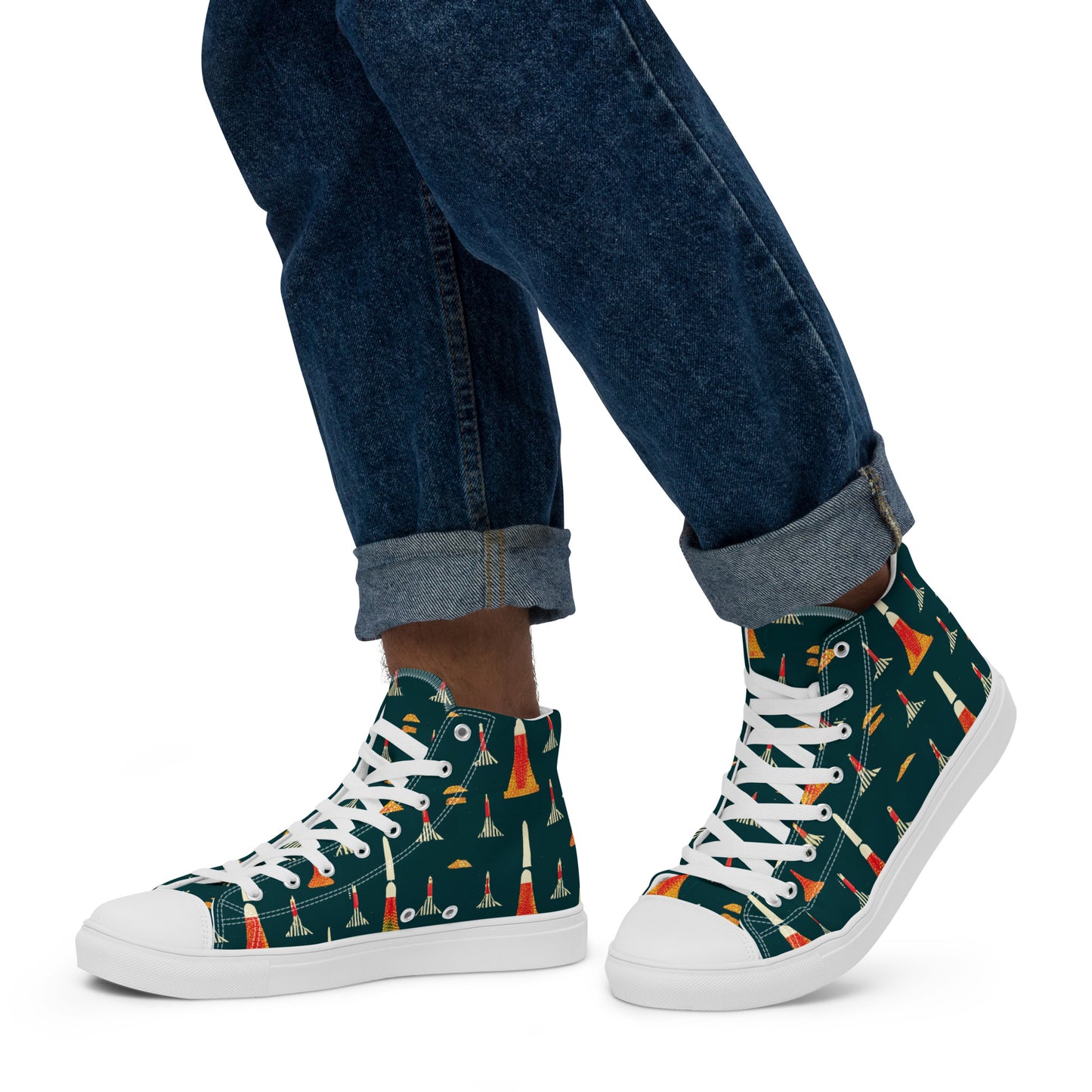 Ode to a Story Men’s high top canvas shoes