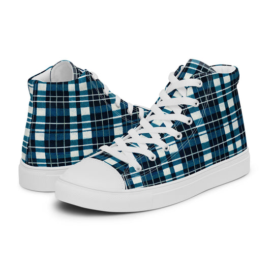 Highland Heritage Plaid Men’s high top canvas shoes