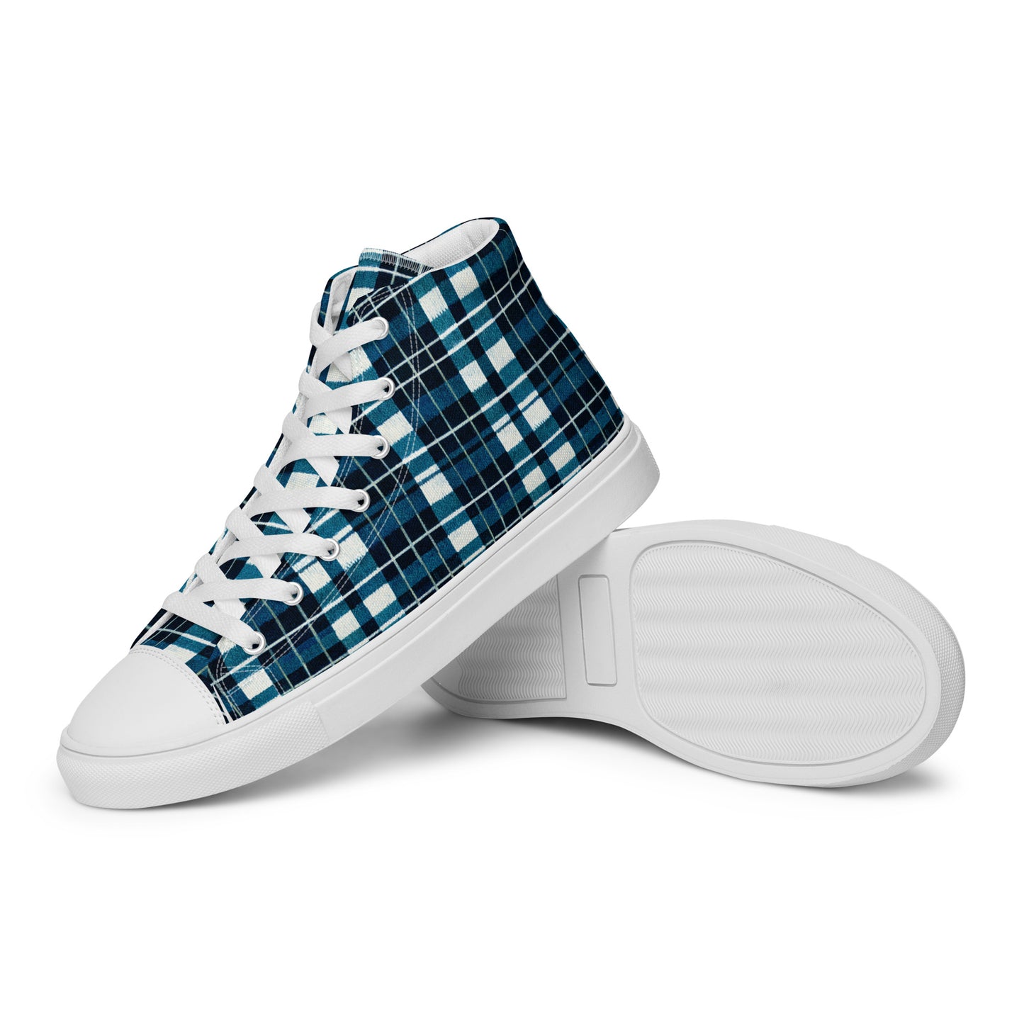 Highland Heritage Plaid Men’s high top canvas shoes