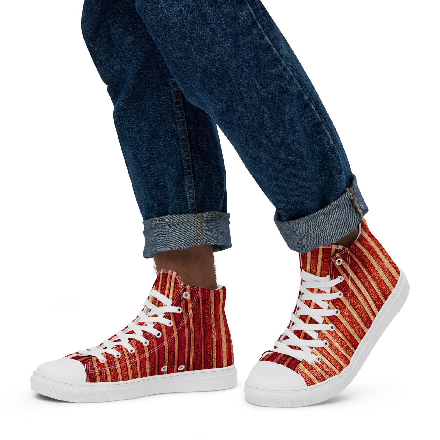 Intricate Carmine Men’s high top canvas shoes