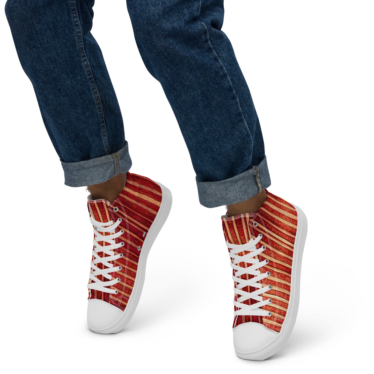 Intricate Carmine Men’s high top canvas shoes