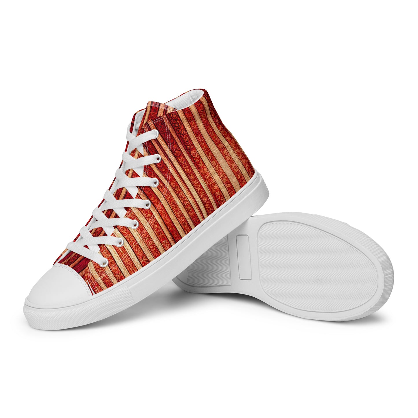 Intricate Carmine Men’s high top canvas shoes