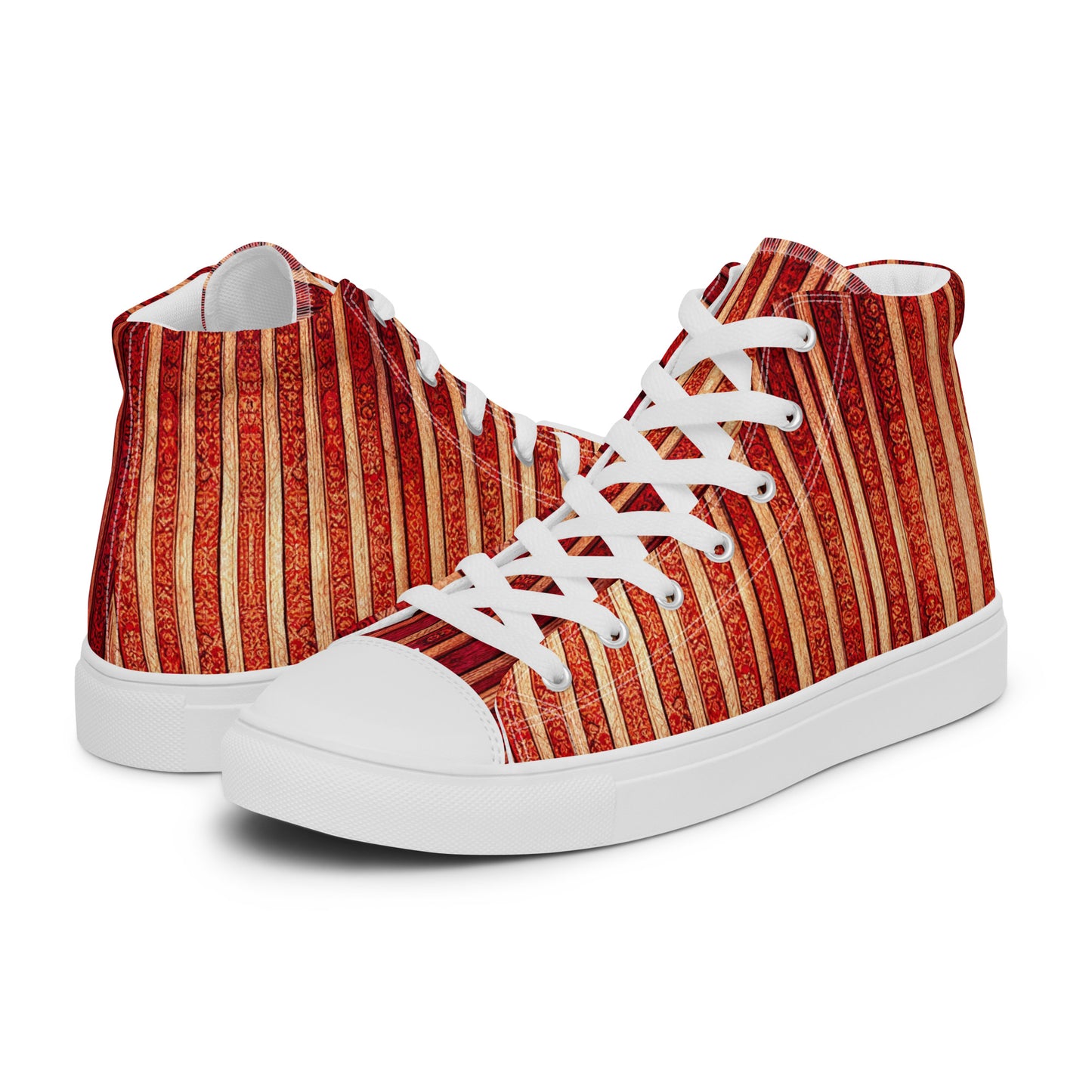 Intricate Carmine Men’s high top canvas shoes