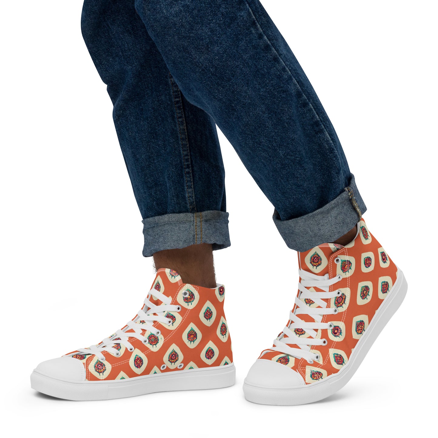 Mango Tango Men’s high top canvas shoes