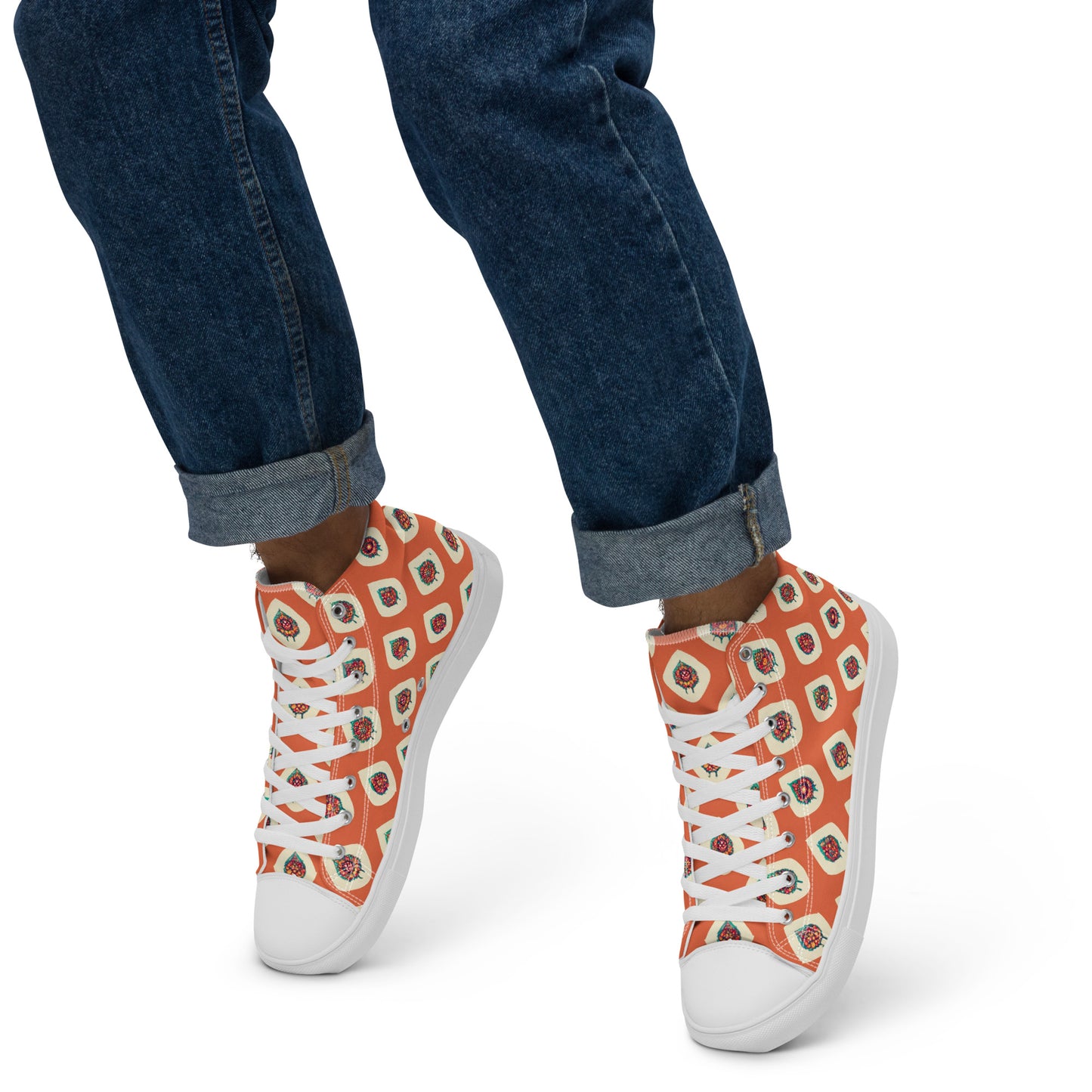 Mango Tango Men’s high top canvas shoes