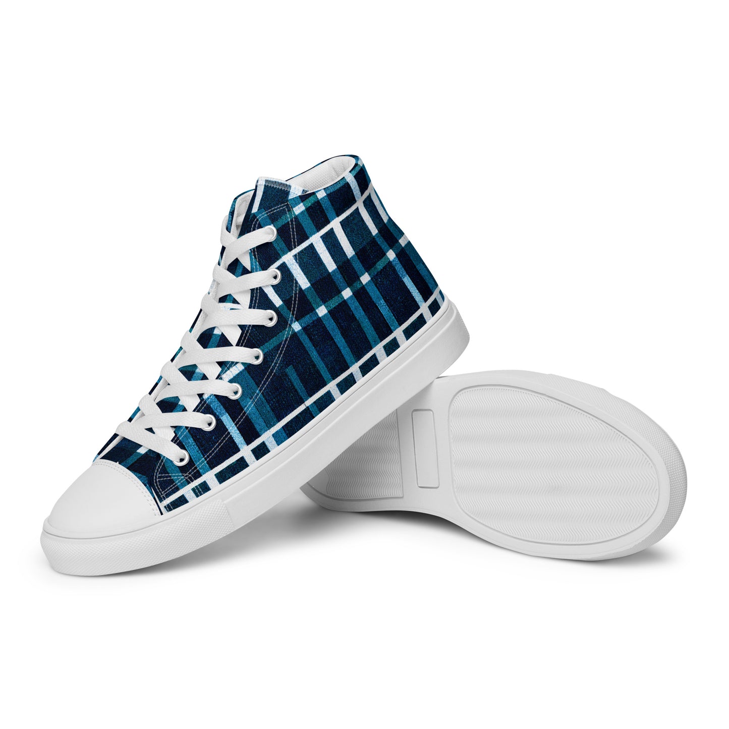 Royal Blue Scottish Heritage Men’s high top canvas shoes