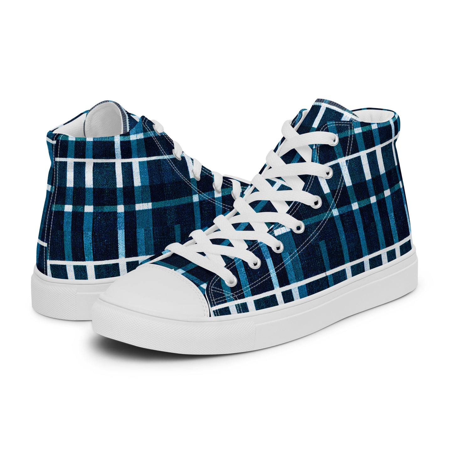 Royal Blue Scottish Heritage Men’s high top canvas shoes