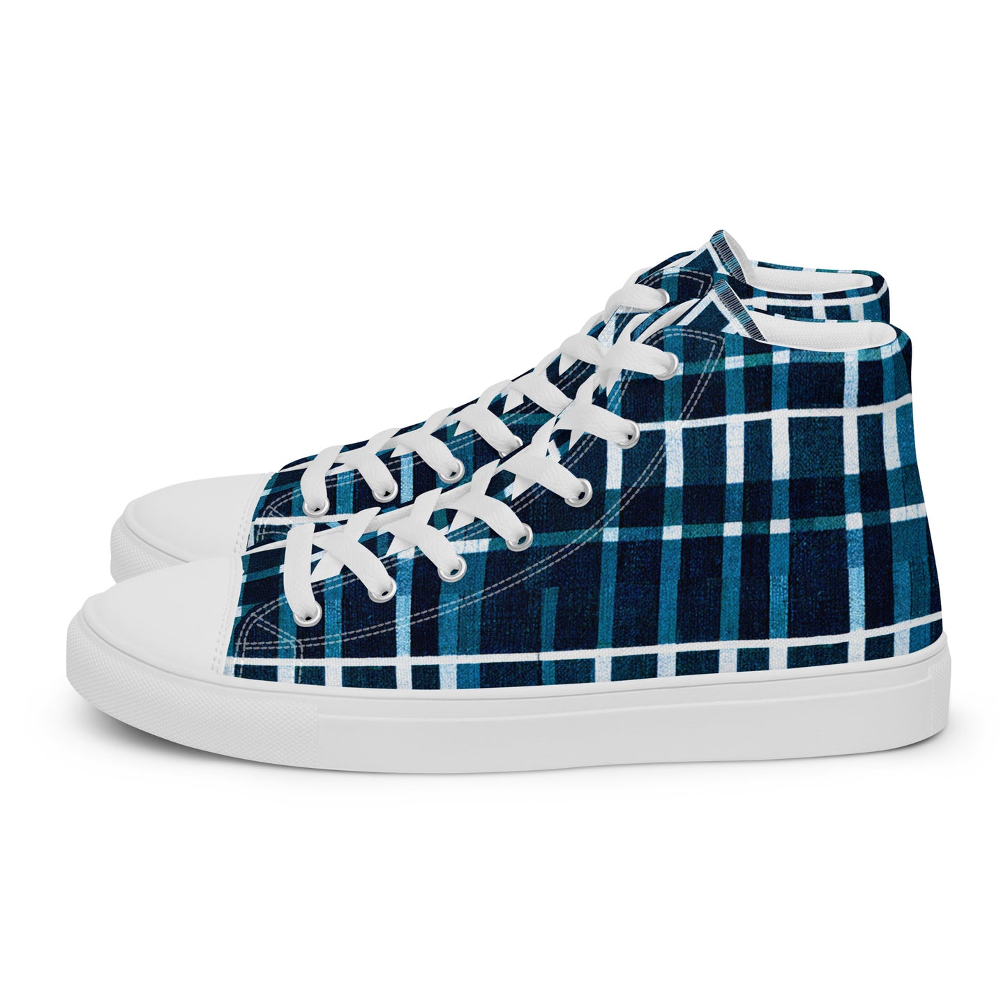 Royal Blue Scottish Heritage Men’s high top canvas shoes