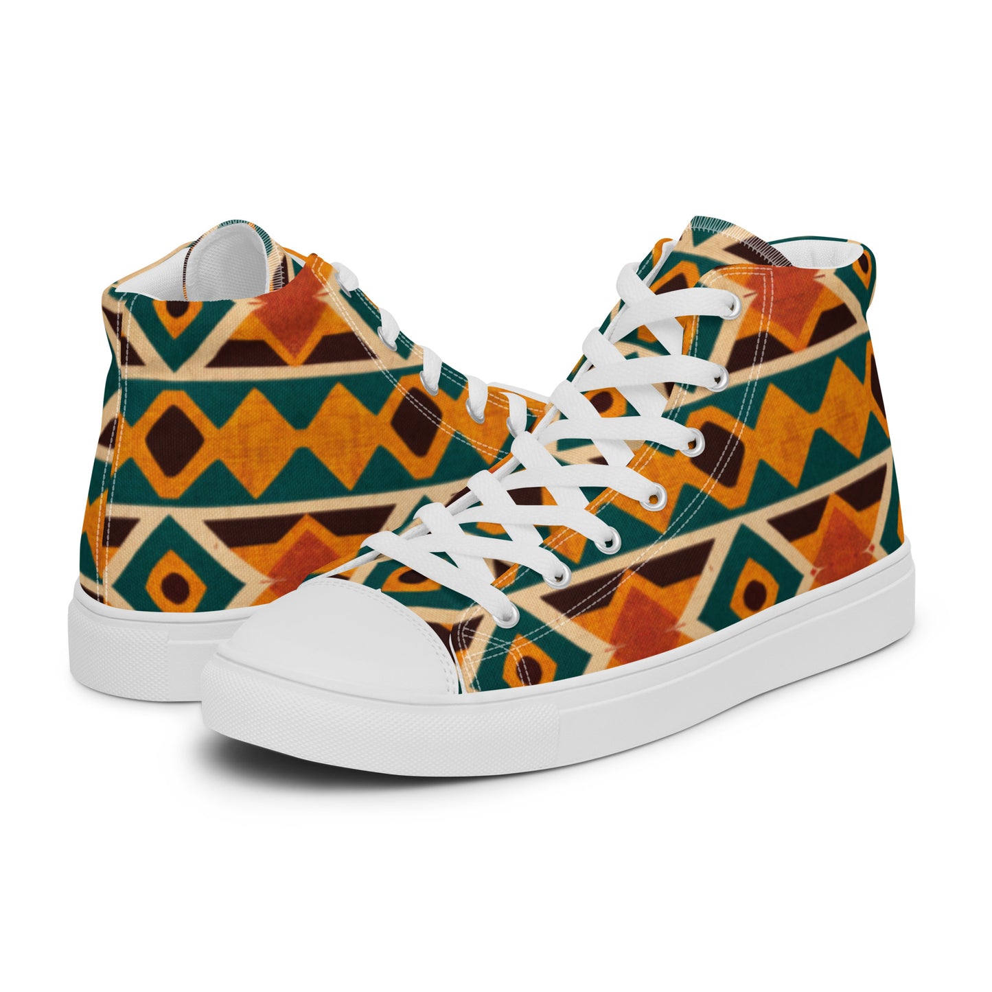 Tropical Diamond Tango Men’s high top canvas shoes