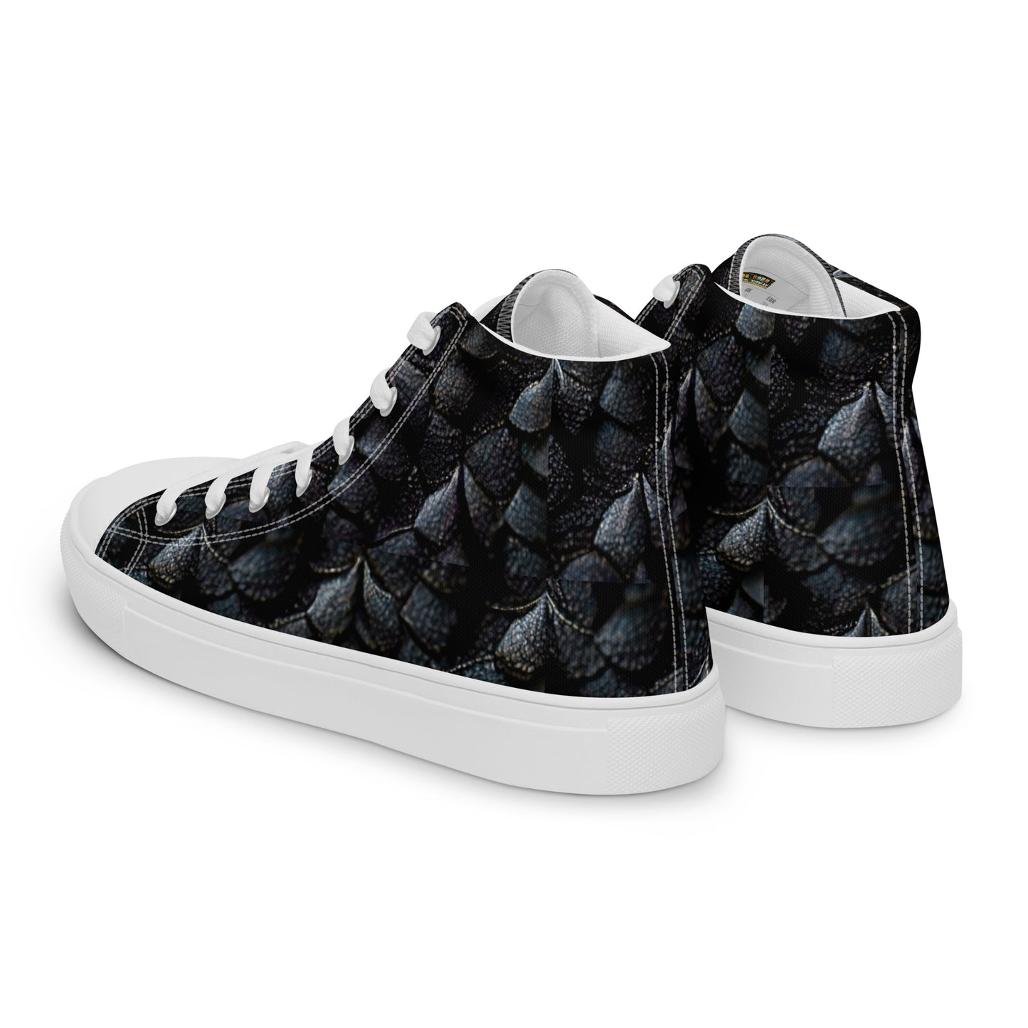 Onyxxor, the Cliff Sentinel Dragon Men’s high top canvas shoes