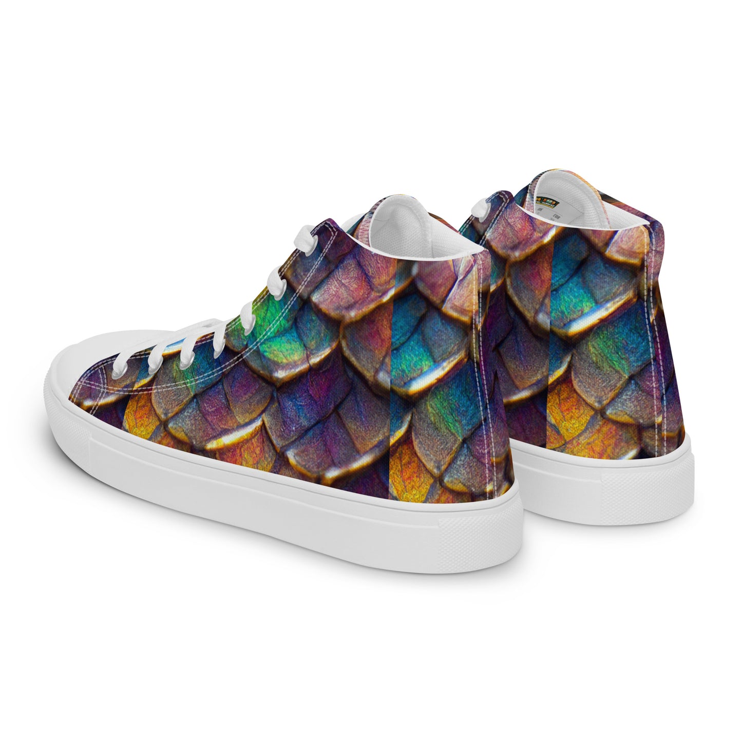 Joannesong, the Prismatic Wilderness Muse Men’s high top canvas shoes