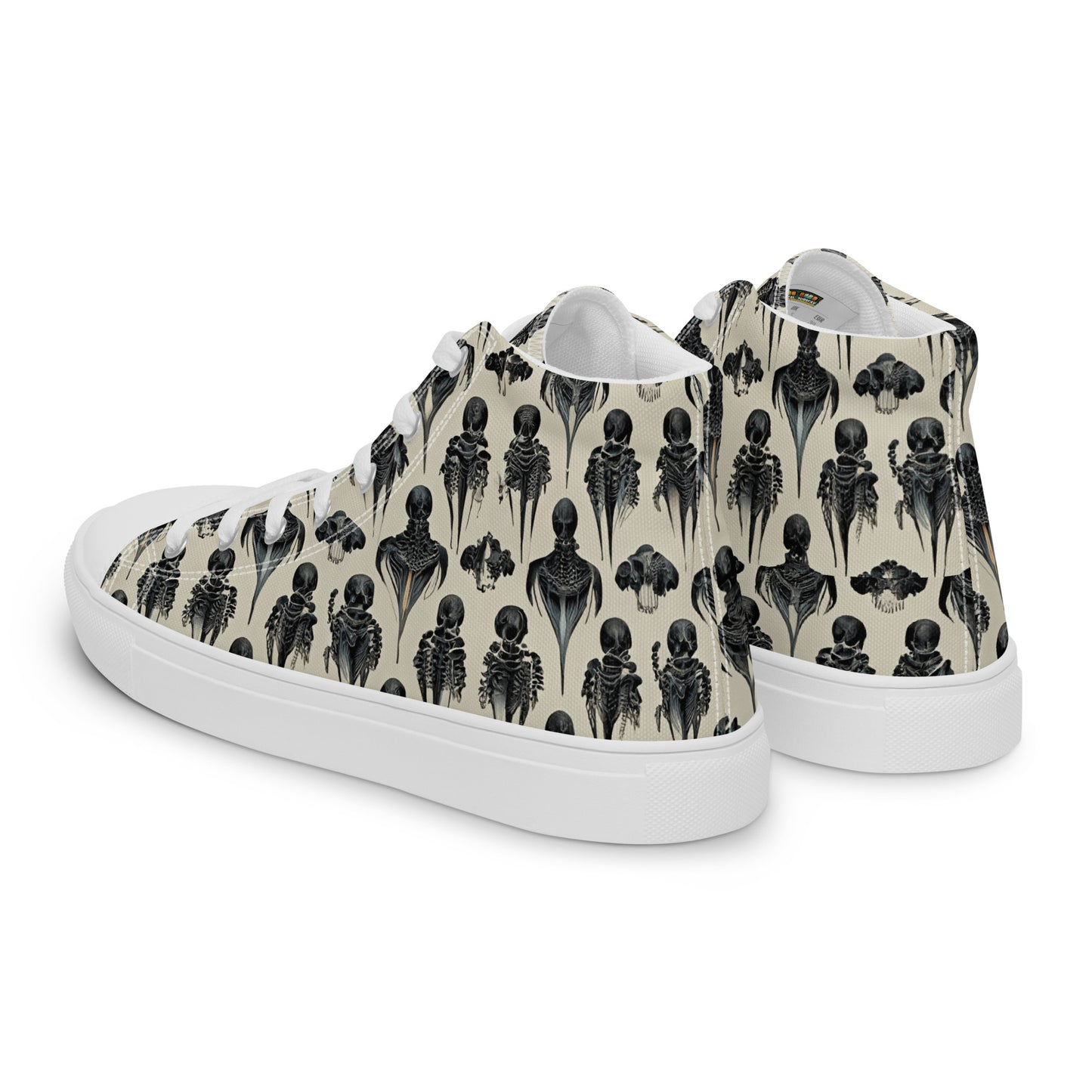 Bone Dance Men’s high top canvas shoes