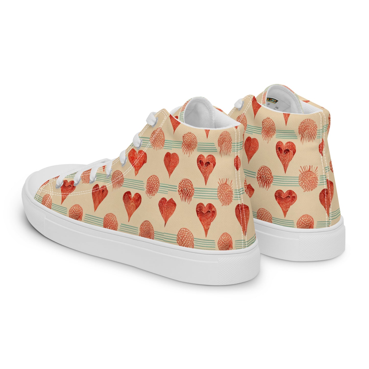 Loves Prints Men’s high top canvas shoes