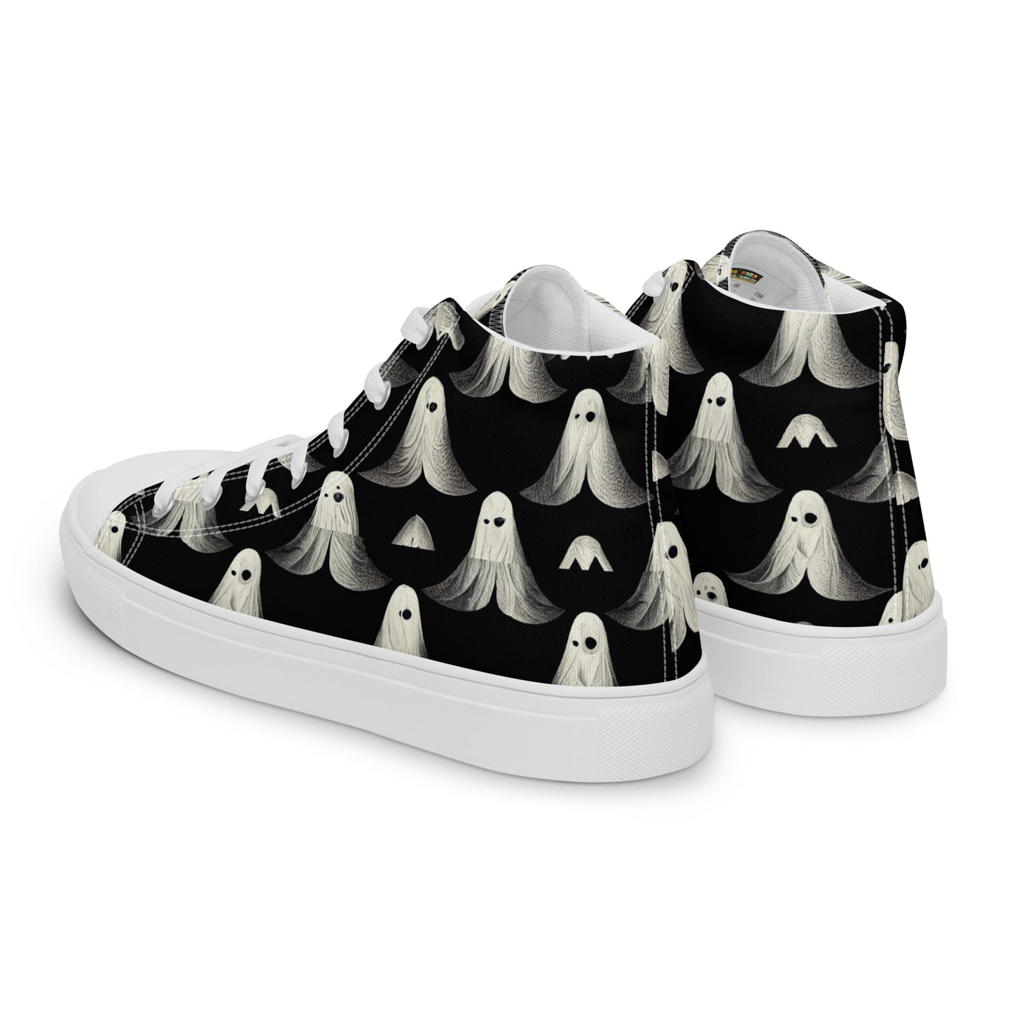 Ghostly Illusions Men’s high top canvas shoes