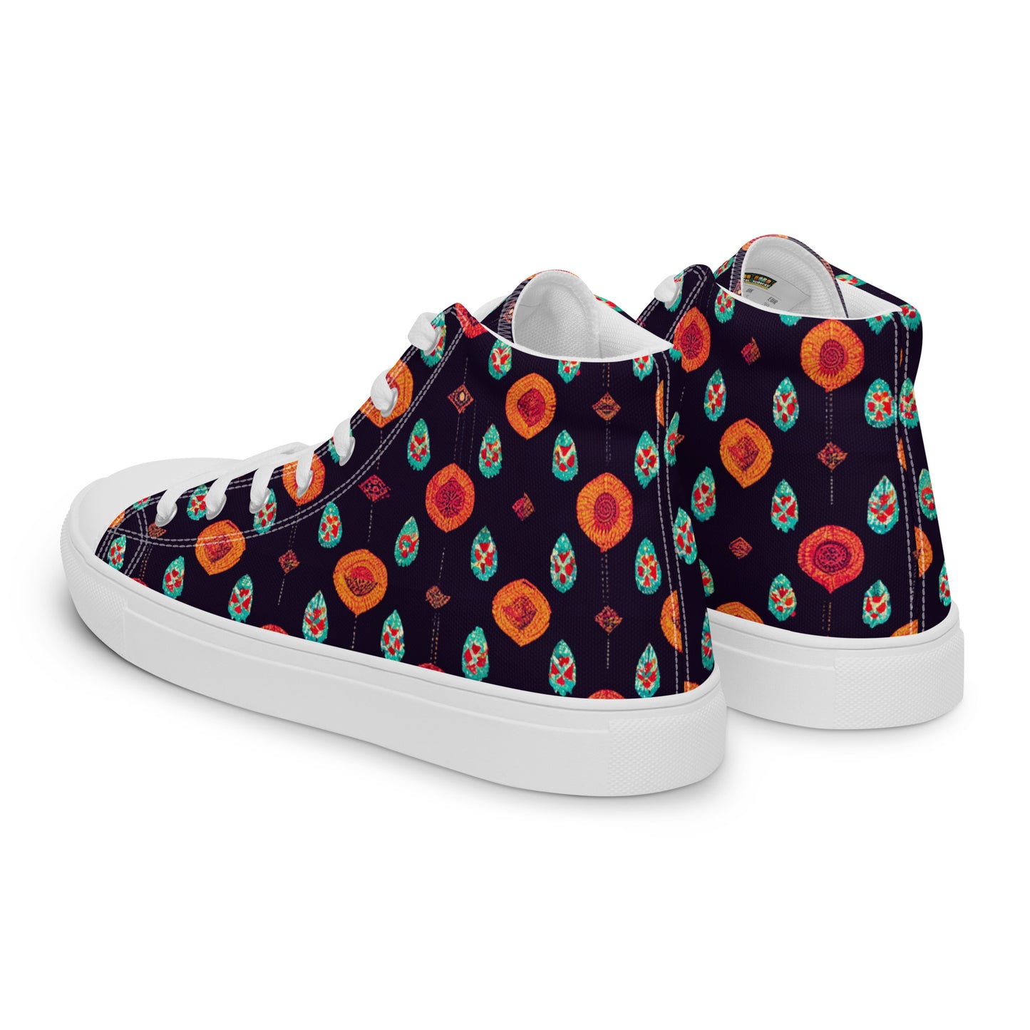 Free Spirited Flora Men’s high top canvas shoes