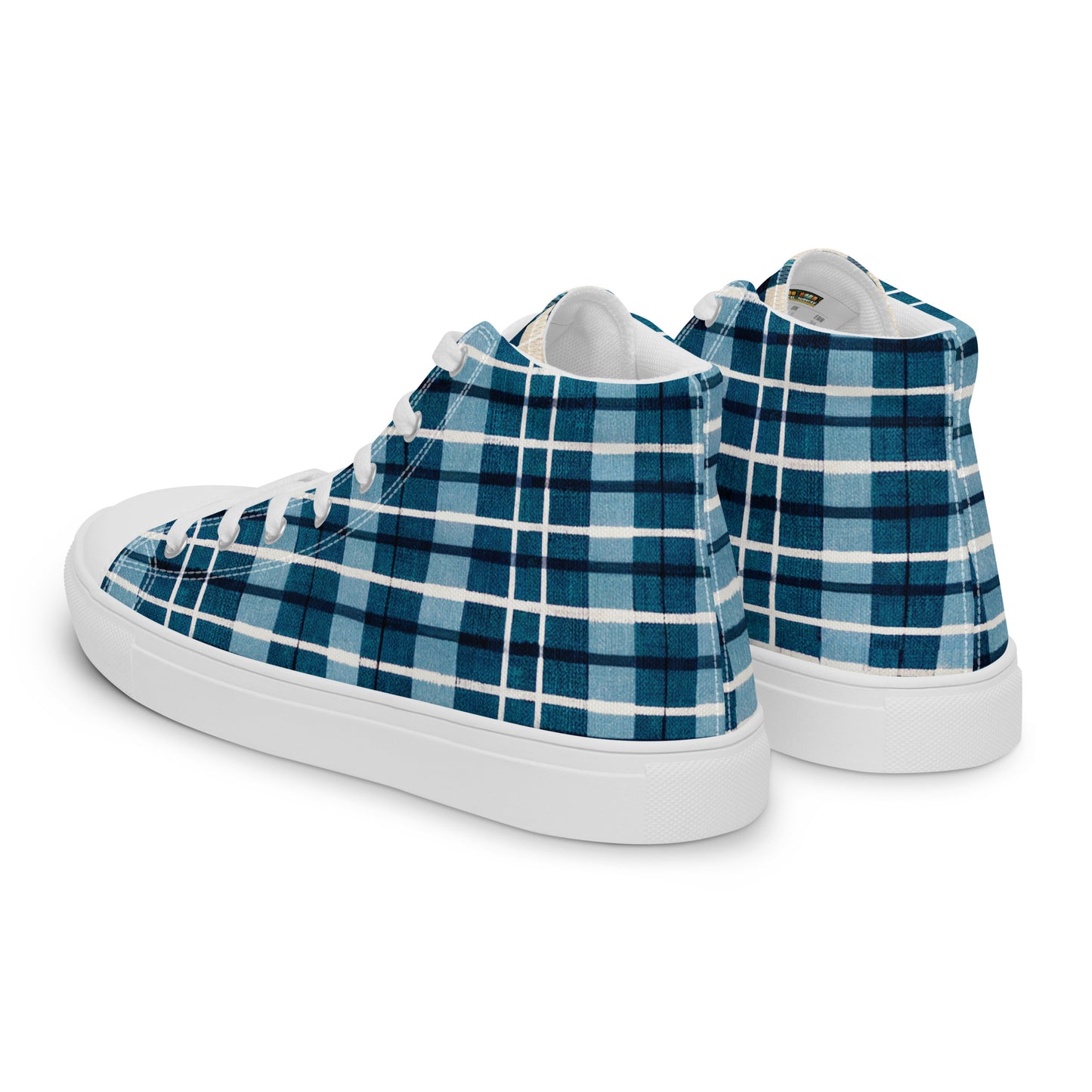 Scotsman’s Skyward Plaid Men’s high top canvas shoes