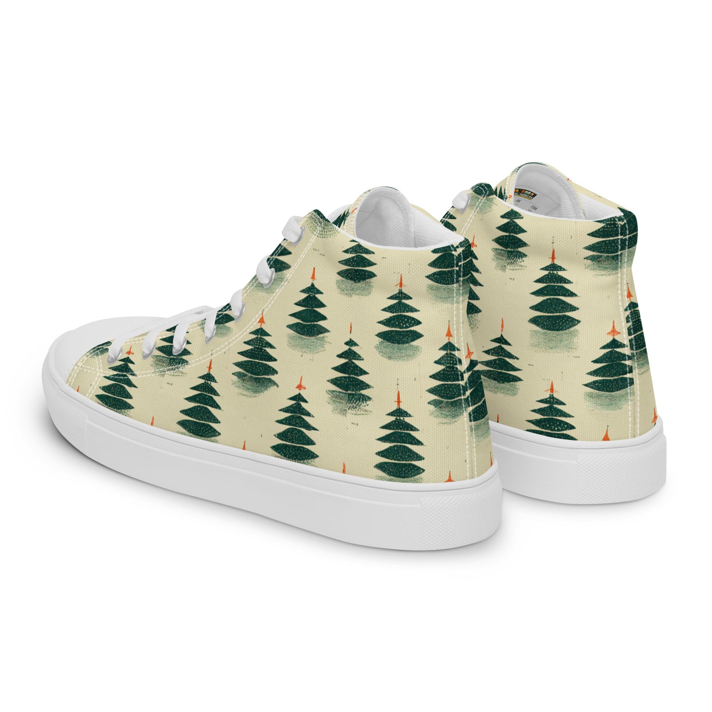 Merry Pine Parade Men’s high top canvas shoes