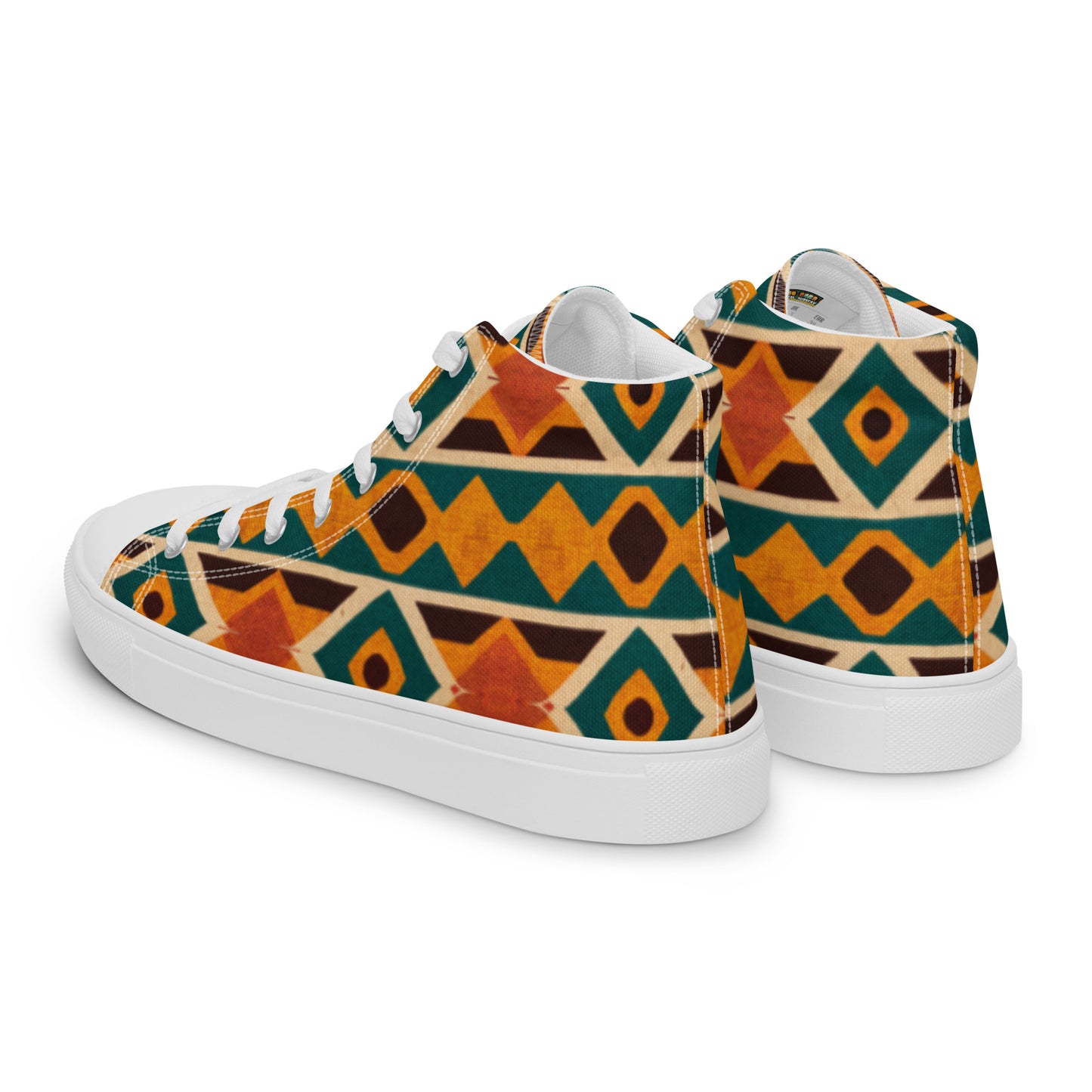 Tropical Diamond Tango Men’s high top canvas shoes