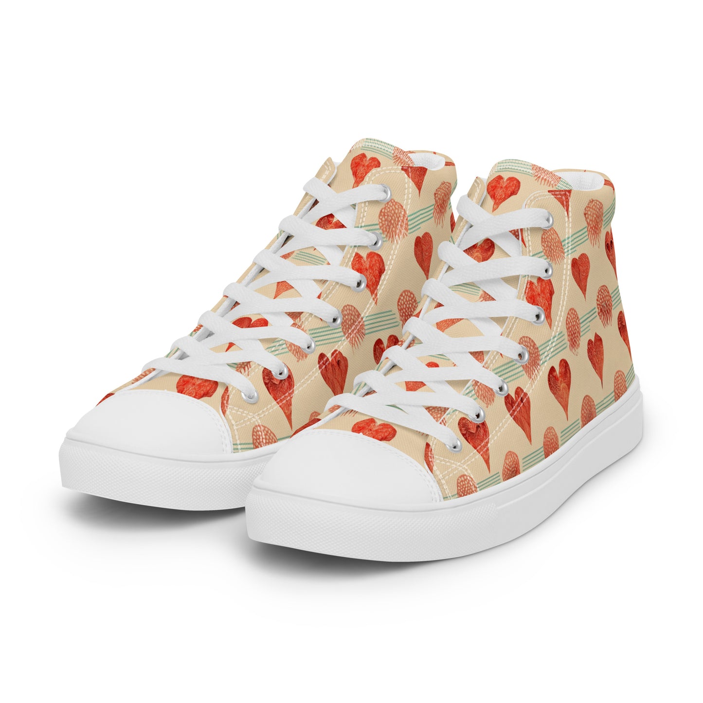 Loves Prints Men’s high top canvas shoes