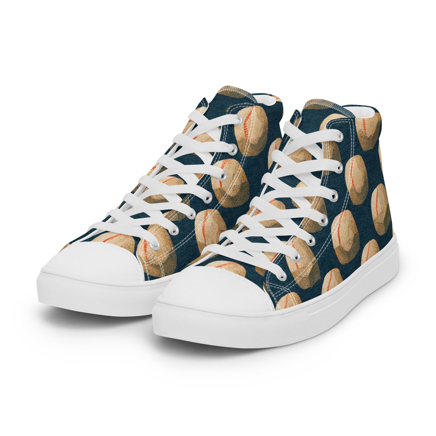 Home Run Hues Men’s high top canvas shoes