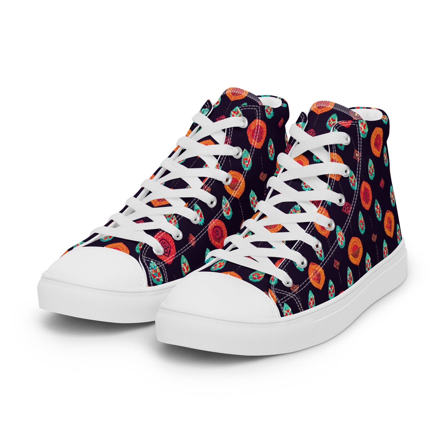 Free Spirited Flora Men’s high top canvas shoes