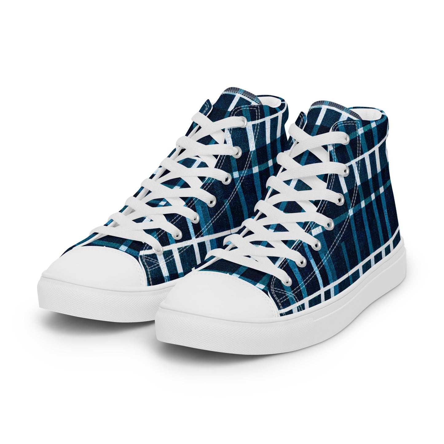 Royal Blue Scottish Heritage Men’s high top canvas shoes