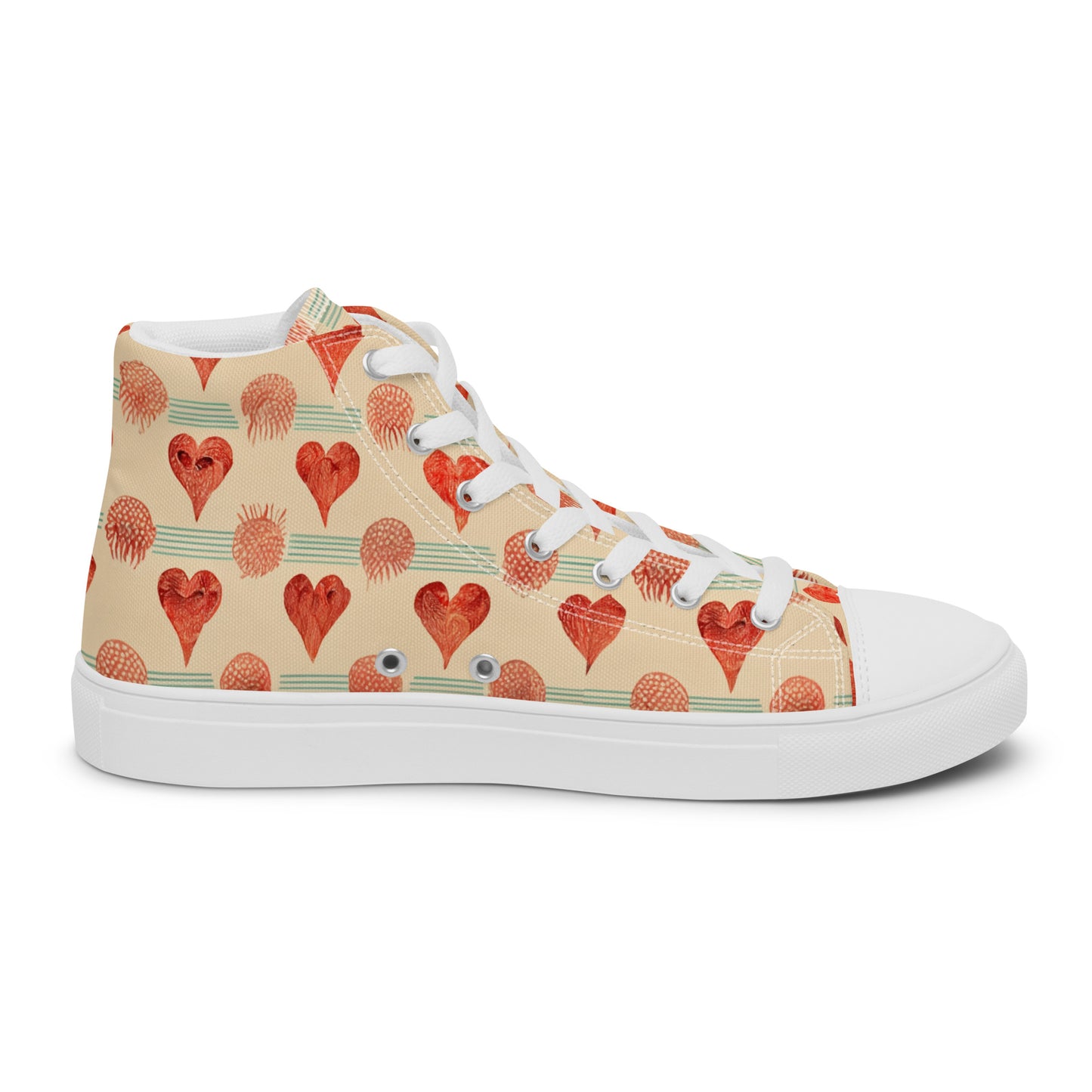 Loves Prints Men’s high top canvas shoes