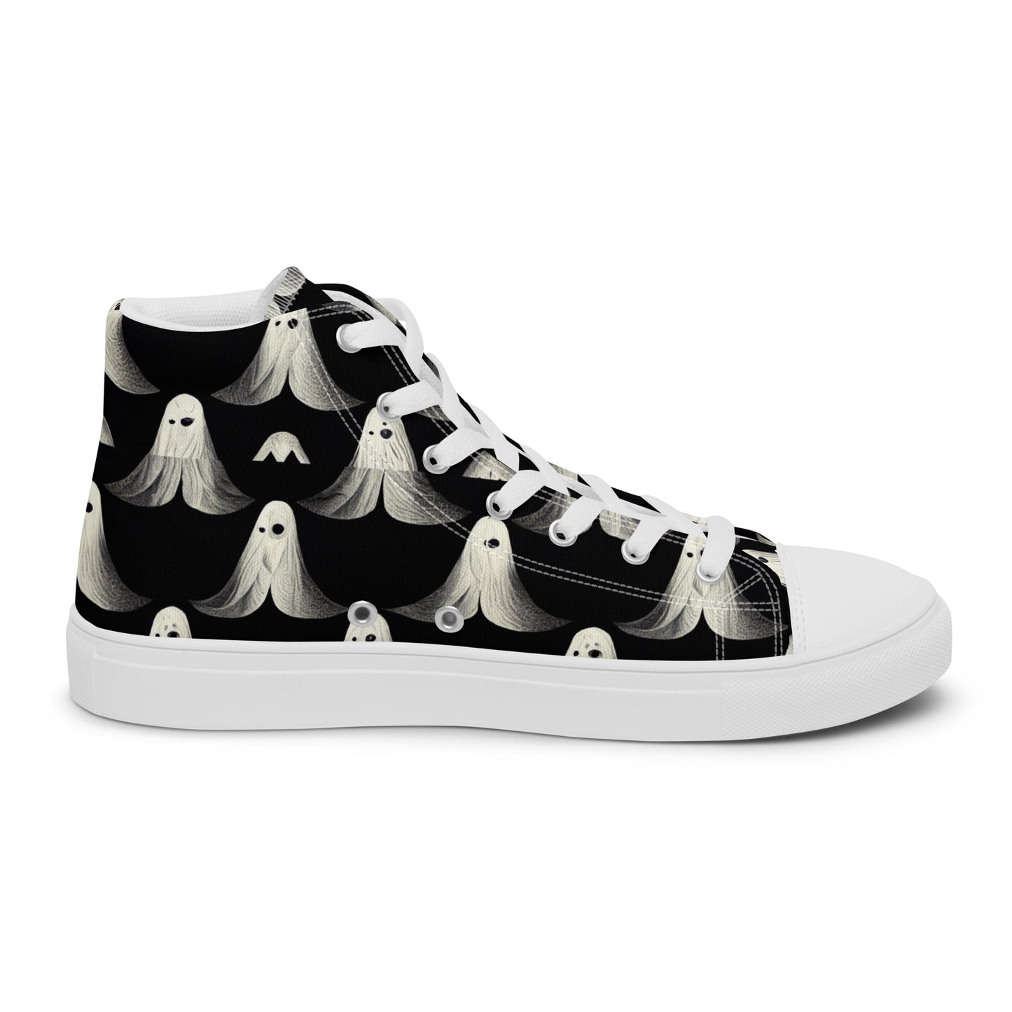 Ghostly Illusions Men’s high top canvas shoes