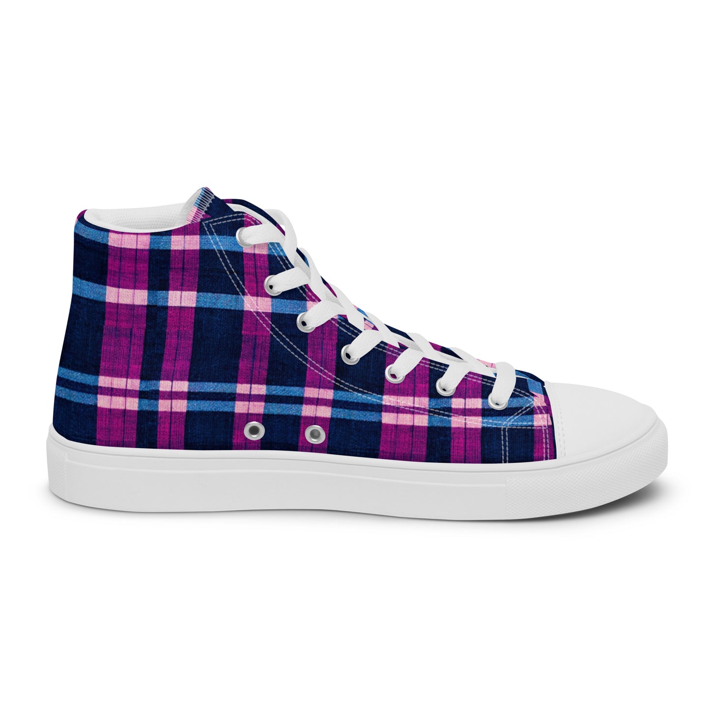 Royal Highlander Plaid Men’s high top canvas shoes