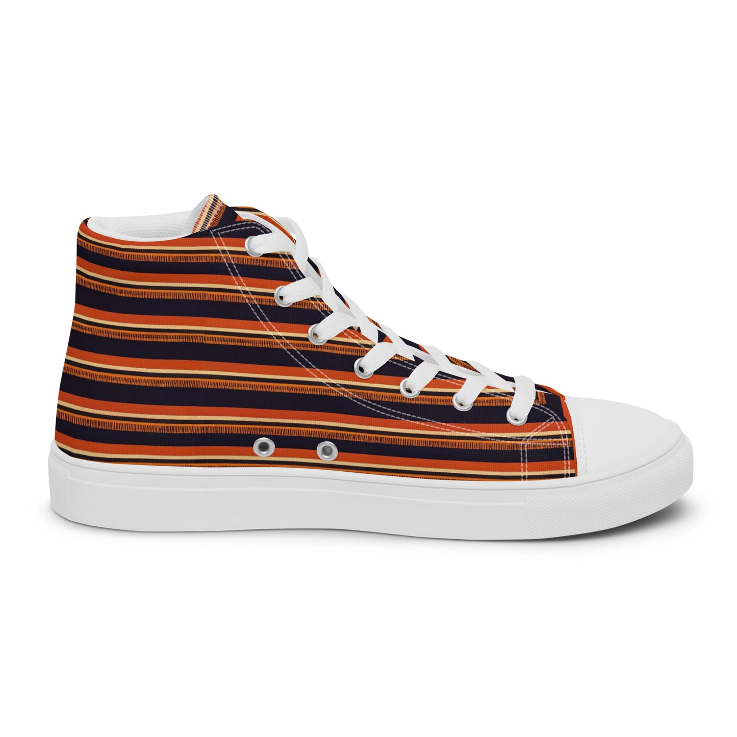 Savanna Sunset Stitches Men’s high top canvas shoes