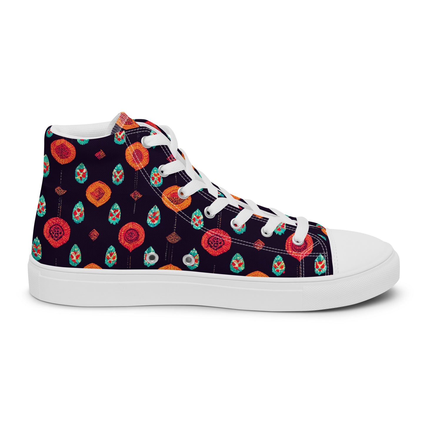 Free Spirited Flora Men’s high top canvas shoes