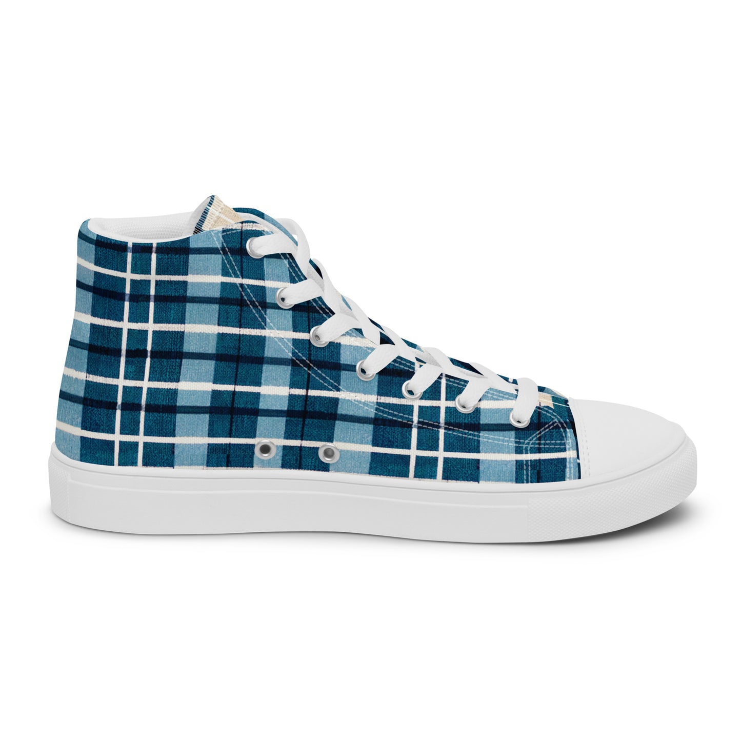 Scotsman’s Skyward Plaid Men’s high top canvas shoes