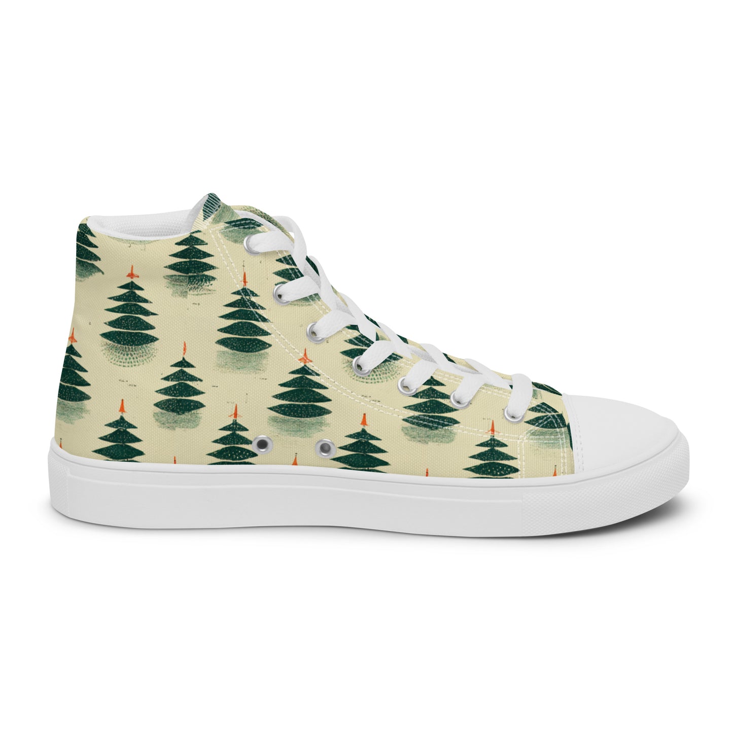 Merry Pine Parade Men’s high top canvas shoes