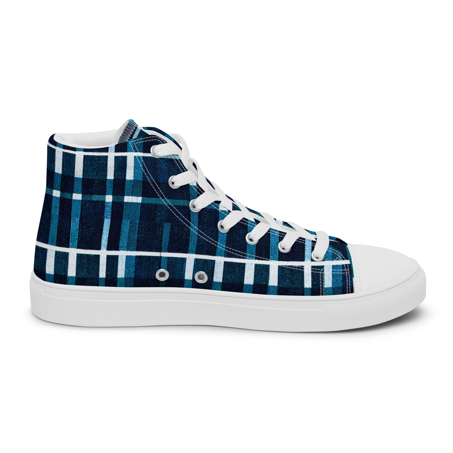 Royal Blue Scottish Heritage Men’s high top canvas shoes