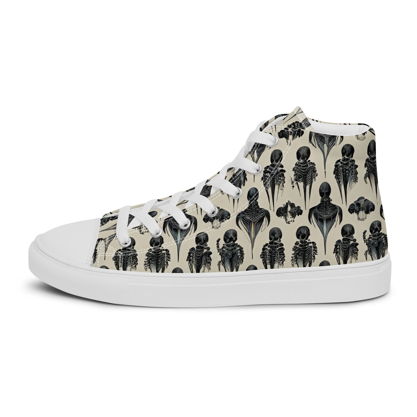 Bone Dance Men’s high top canvas shoes