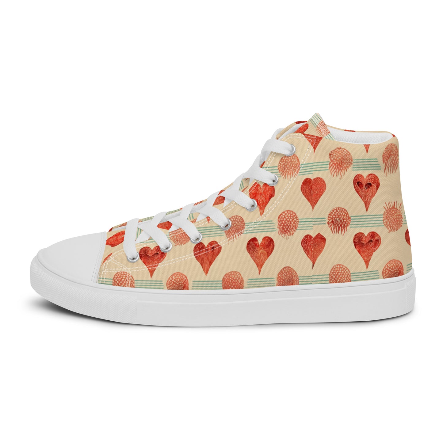 Loves Prints Men’s high top canvas shoes