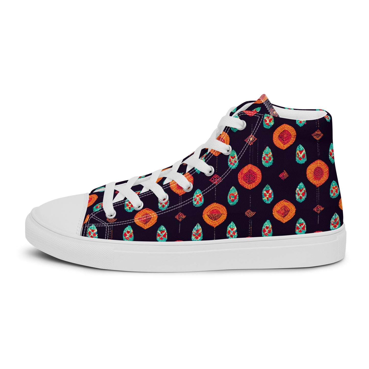 Free Spirited Flora Men’s high top canvas shoes