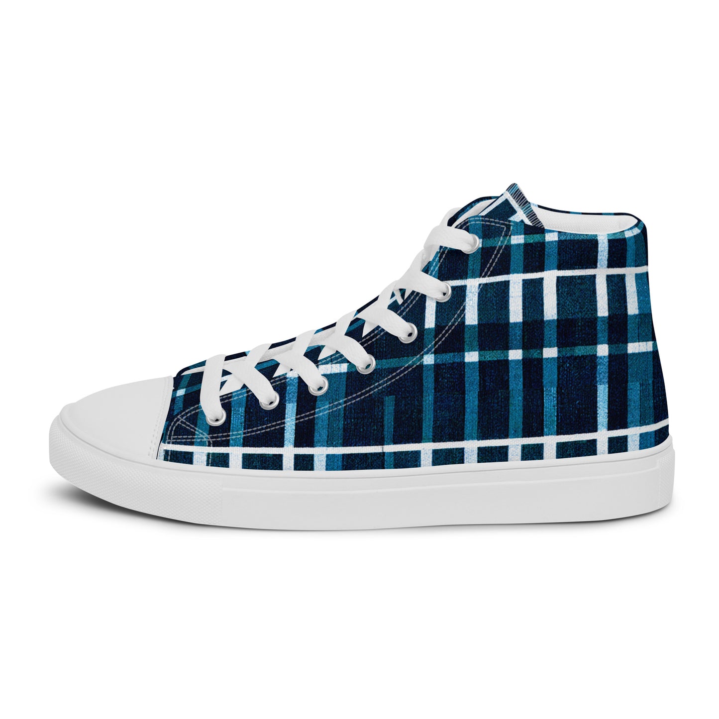 Royal Blue Scottish Heritage Men’s high top canvas shoes