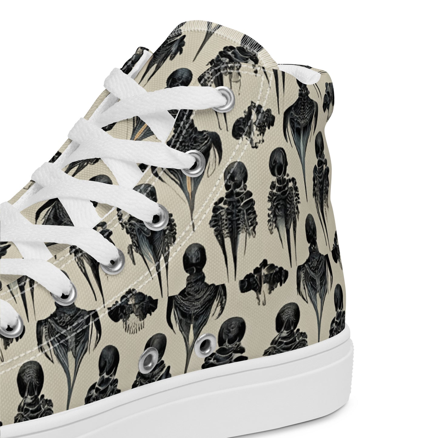 Bone Dance Men’s high top canvas shoes